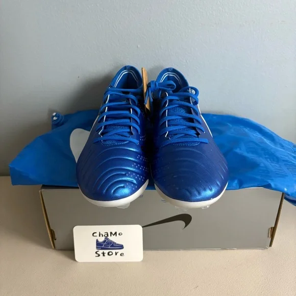 Nike Tiempo Legend 10 Elite FG Blue White DV4328-400 Soccer Cleats